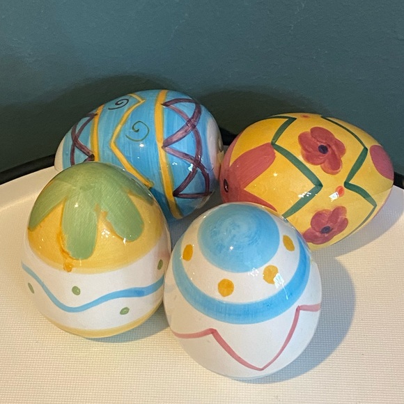 Set of 4 Ceramic Easter Eggs - Picture 1 of 2